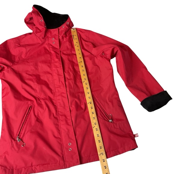 Women’s Red/Black Hooded Reversible Waterproof Anorak Jacket M - Picture 10 of 12